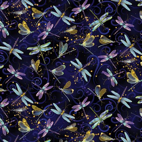 navy metallics dragonfly dance quilt fabric|Dragonfly Dance fabric collection by Deborah Edwards and .